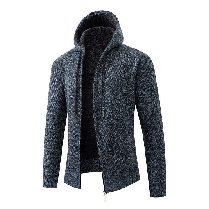Men's hooded lined knit jacket Lune London