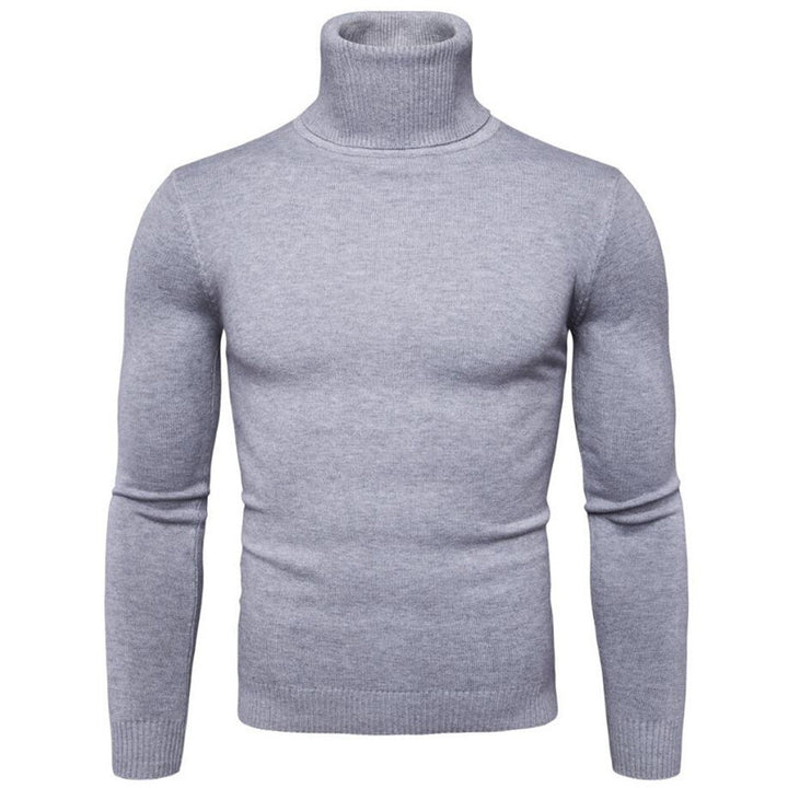 Men's knit sweater with high collar and slim fit Lune London