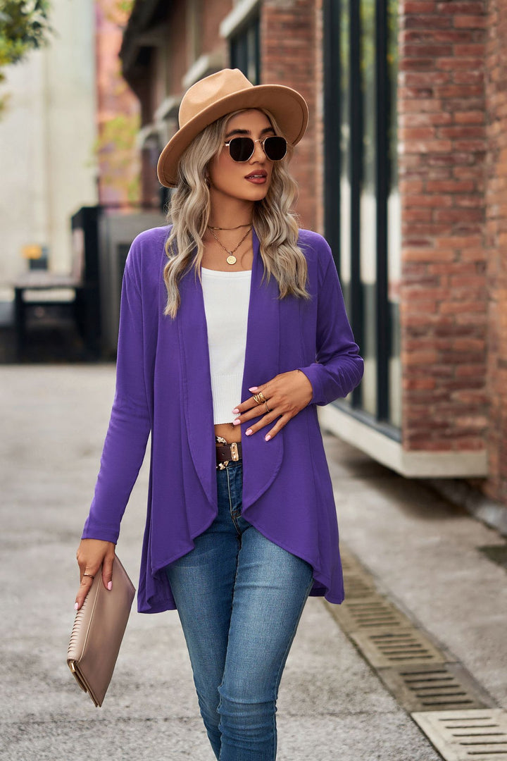 Women's knit jacket with asymmetrical hem and relaxed fit Lune London