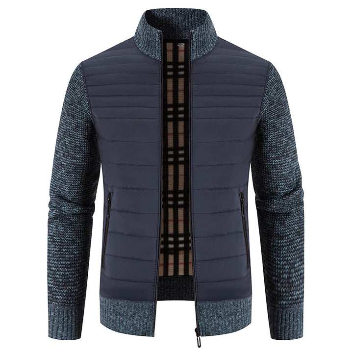 Casual quilted jacket for men with knit sleeves Lune London