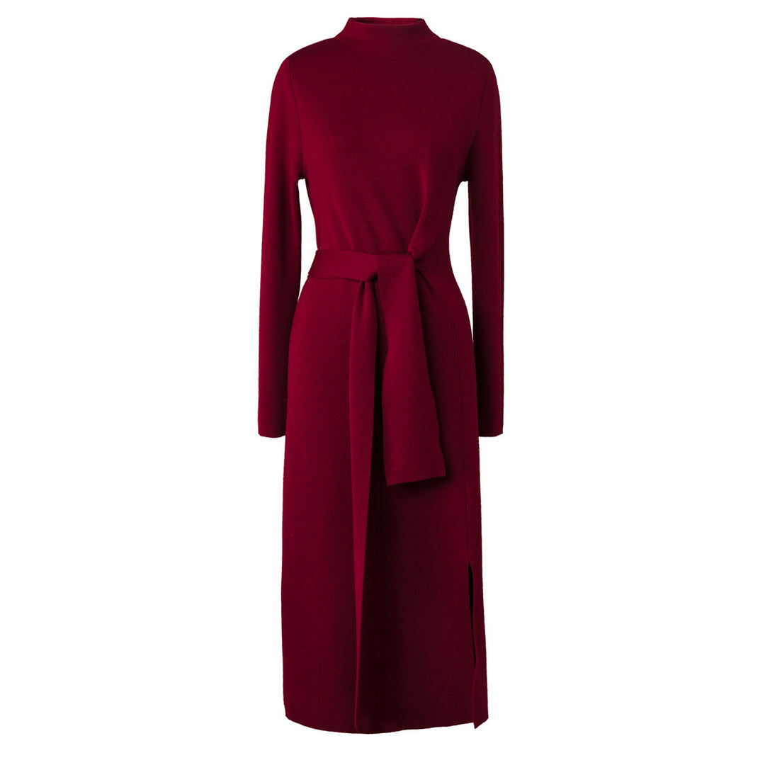 Robe élégante wrap pour femmes avec décolleté en V profond et fente sur le côté Chic & Stil