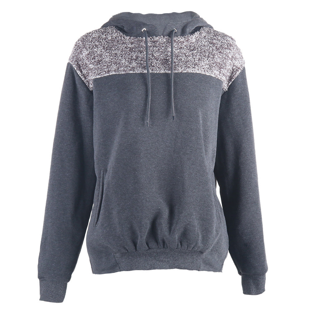 Women's hoodie with a stylish contrasting design and elastic hem Lune London