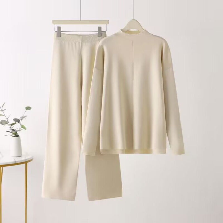 Ladies elegant set composed of long sleeve top and palazzo pants Lune London