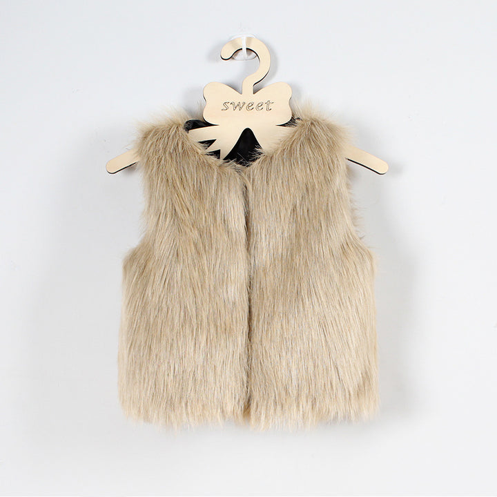 Ladies reversible luxurious faux fur vest Lune London