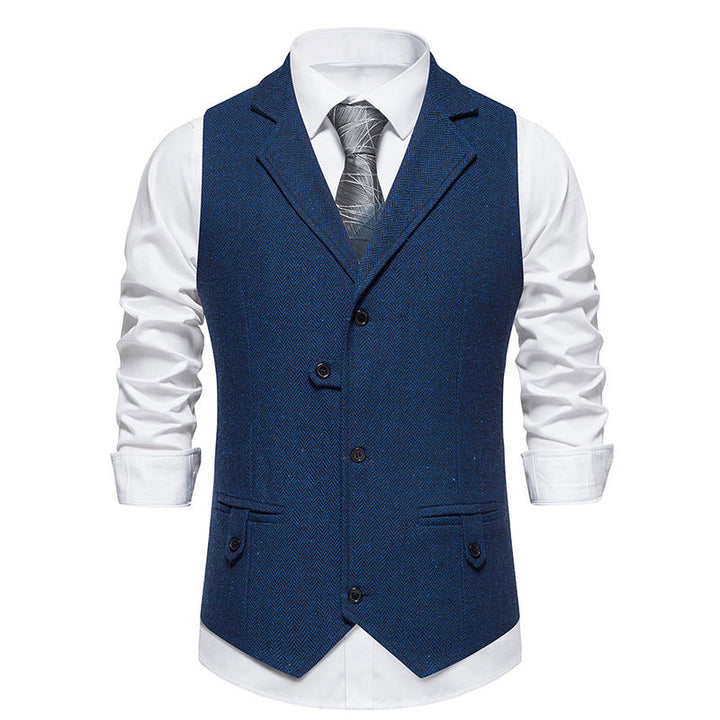 Elegant suit vest for men with herringbone design and modern cut Lune London