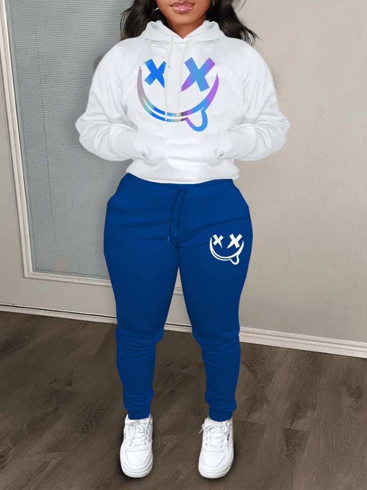 Women's hoodie and jogger pants set with unique graphic design Lune London