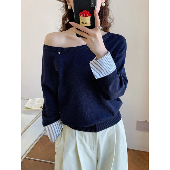 Pull décontracté pour femmes avec manches intérieures amovibles Chic & Stil
