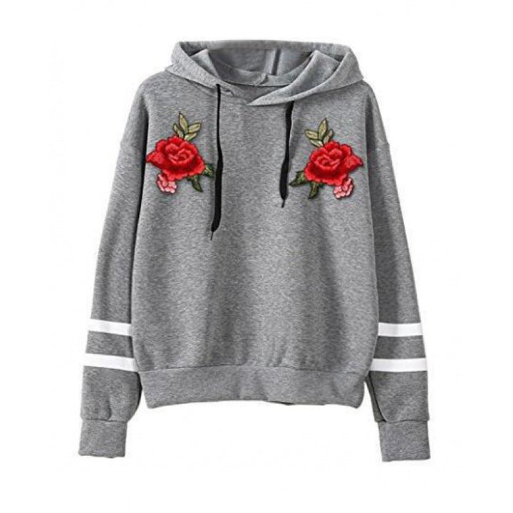 Sweat-shirt pour femmes avec broderie rose de haute qualité Chic & Stil