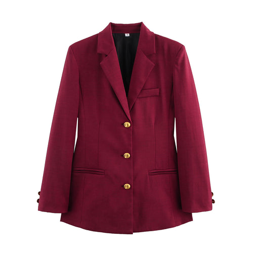 Elegant blazer jacket for women with gold buttons Lune London