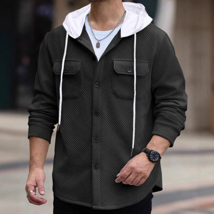 Casual shirt jacket for men with hood function and practical pockets Lune London
