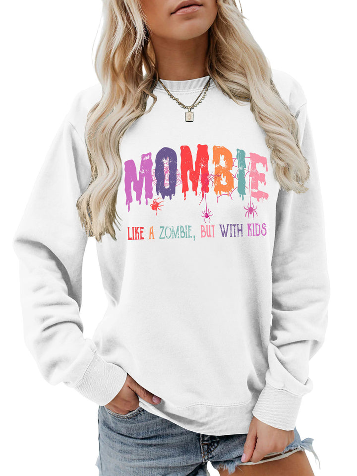 Sweat-shirt pour dames avec motif zombie créatif Chic & Stil