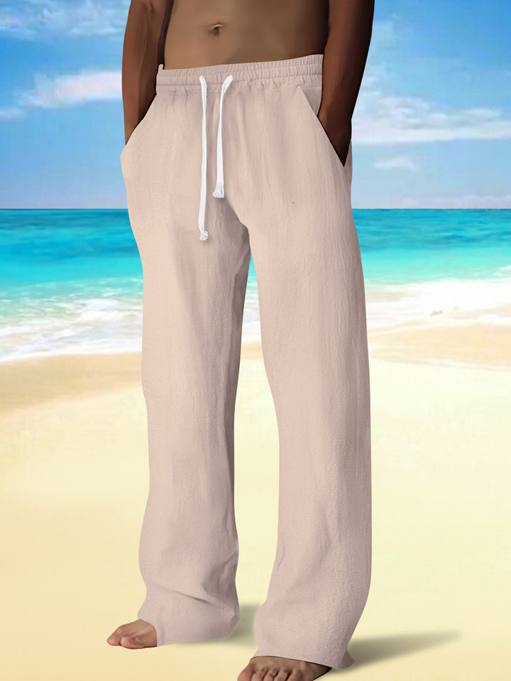 Casual beach pants for men with elastic waistband and practical pockets Lune London