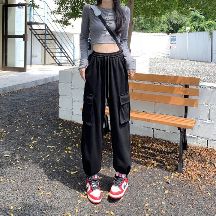 Women's cargo pants with side pockets Chic & Stil