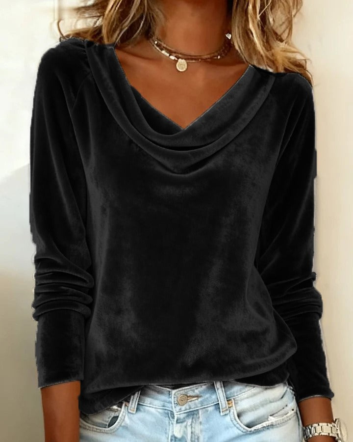 Dames élégant et confortable pull en velours Chic & Stil