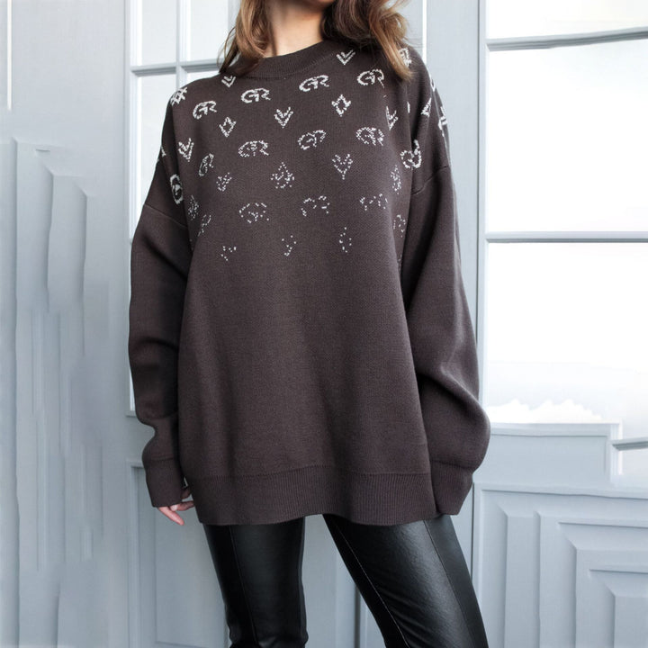 Oversized sweatshirt for women with creative inscription Lune London