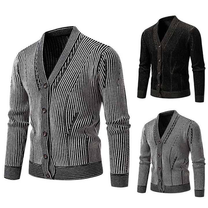 Men's knitted jacket with structured design Lune London