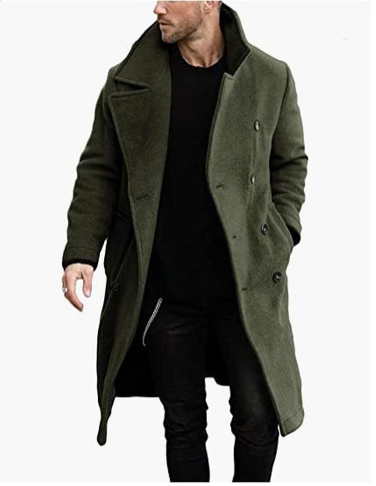 Men's Coat In Modern Double-Breasted Look Lune London