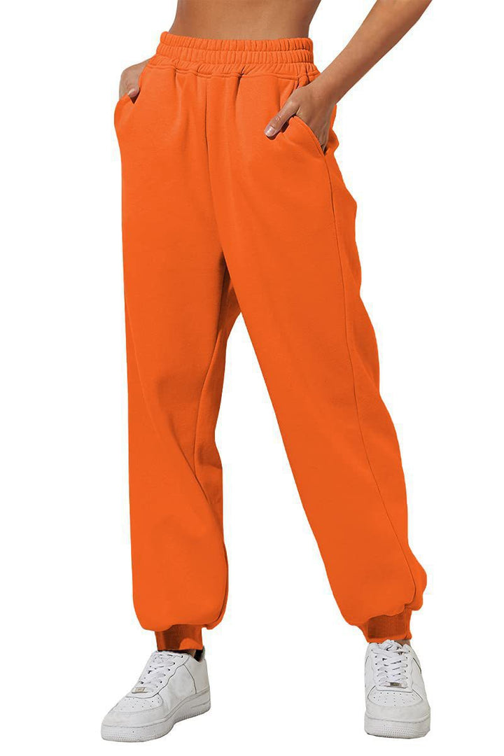 Casual women's jogger pants with elastic waistband and practical pockets Lune London