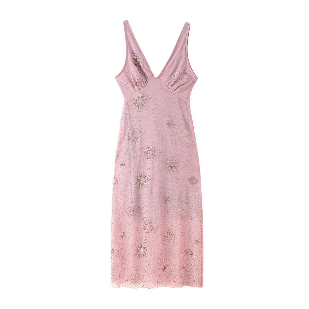Maxi dress for women with exciting rhinestone embellishments Lune London