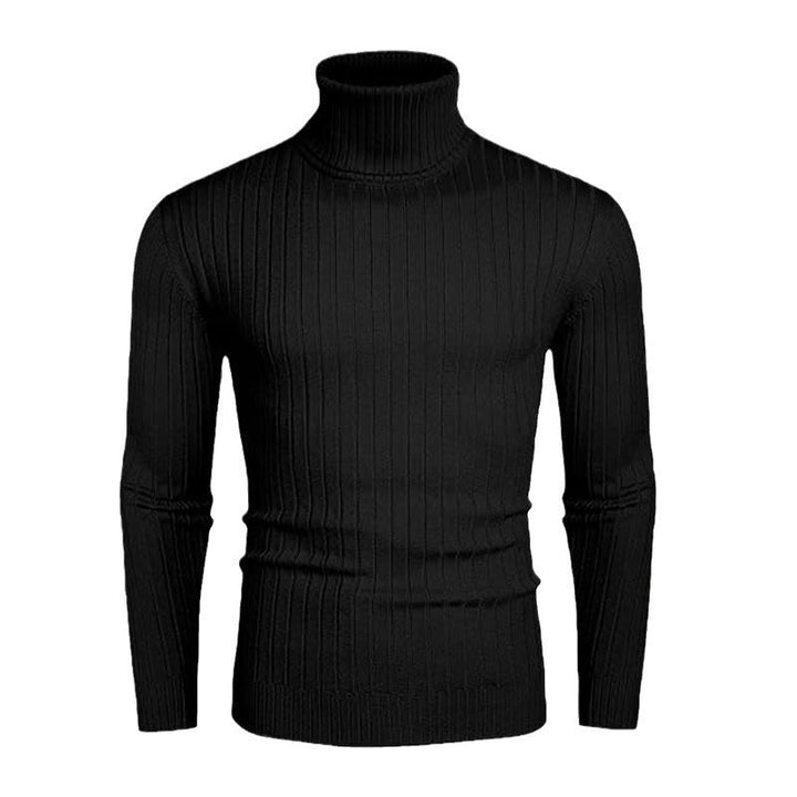 Elegant men's ribbed fine knit turtleneck sweater Lune London
