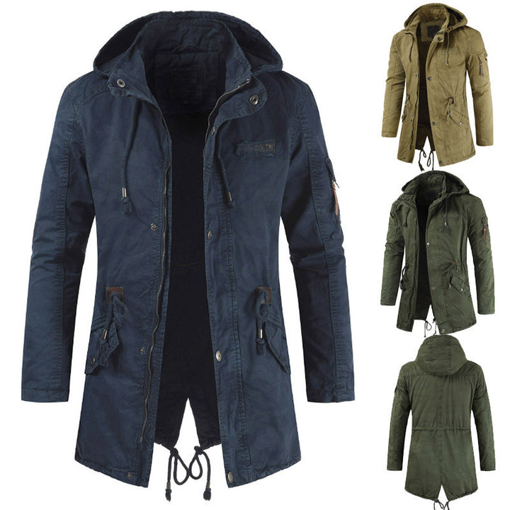Casual and functional park jacket for men with hood and practical pockets Lune London