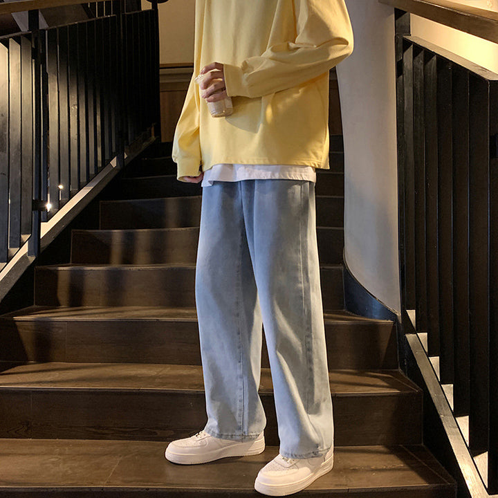 Casual cargo pants for men with wide legs and elastic waistband Lune London