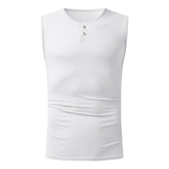Men's tank top with balanced fit and practical snap buttons Chic and Style