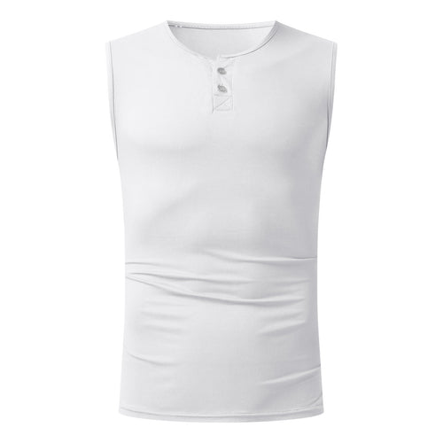 Men's tank top with balanced fit and practical snap buttons Chic and Style