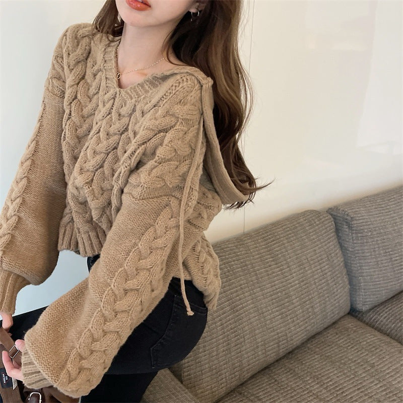 Poncho en tricot confortable pour femmes avec motif en câble Chic & Stil