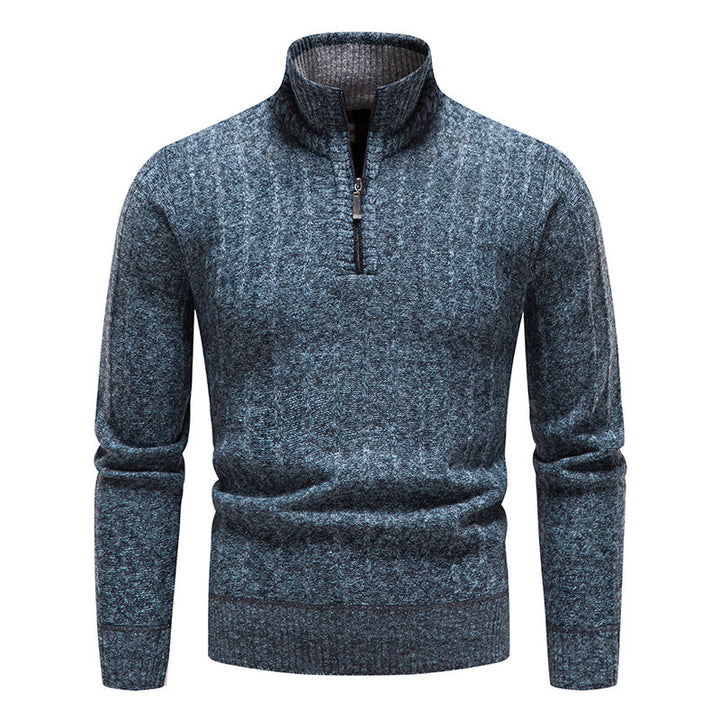 Men's trendy knit sweater with half-zip Lune London