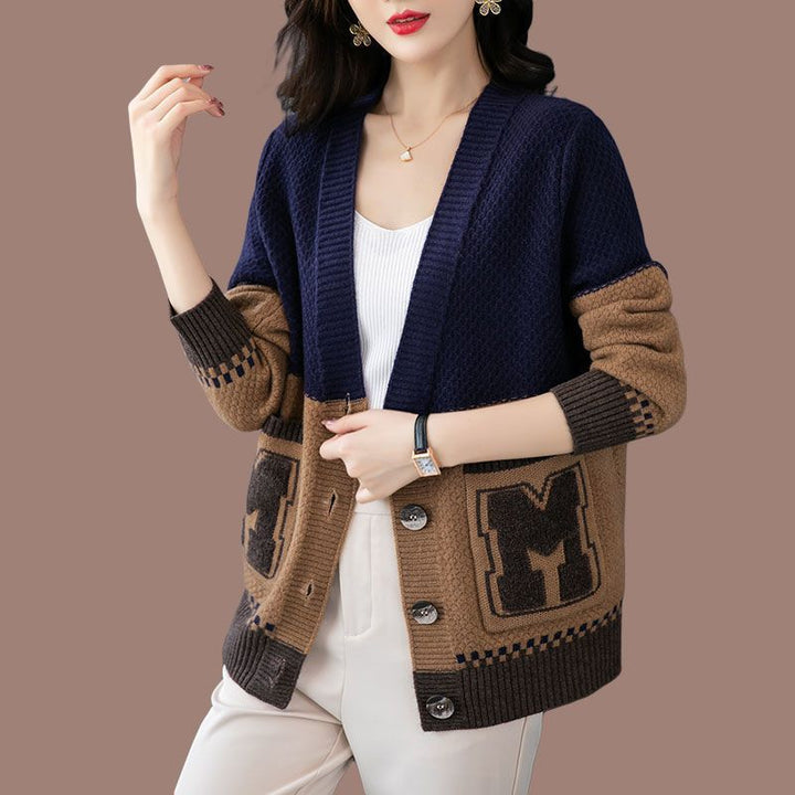 Gilet décontracté pour femmes avec des motifs en câble modernes et des poches pratiques Chic & Stil