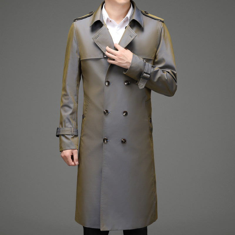 Modern trench coat for men with double-breasted buttons and practical pockets Lune London