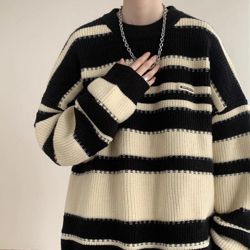 Lune London oversized striped design casual sweater for women