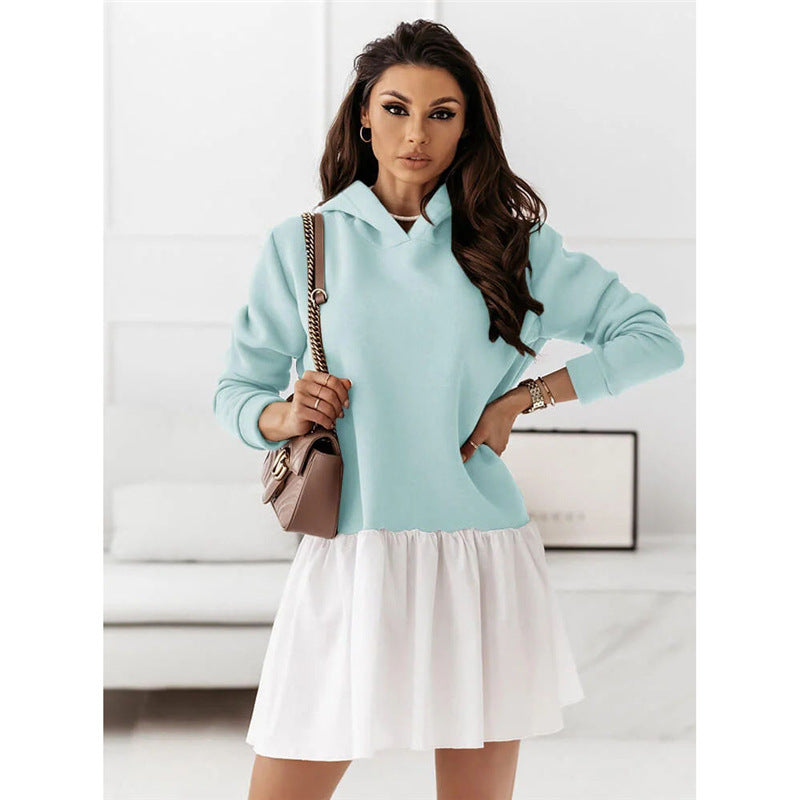 Casual hooded sweatshirt dress for women Lune London