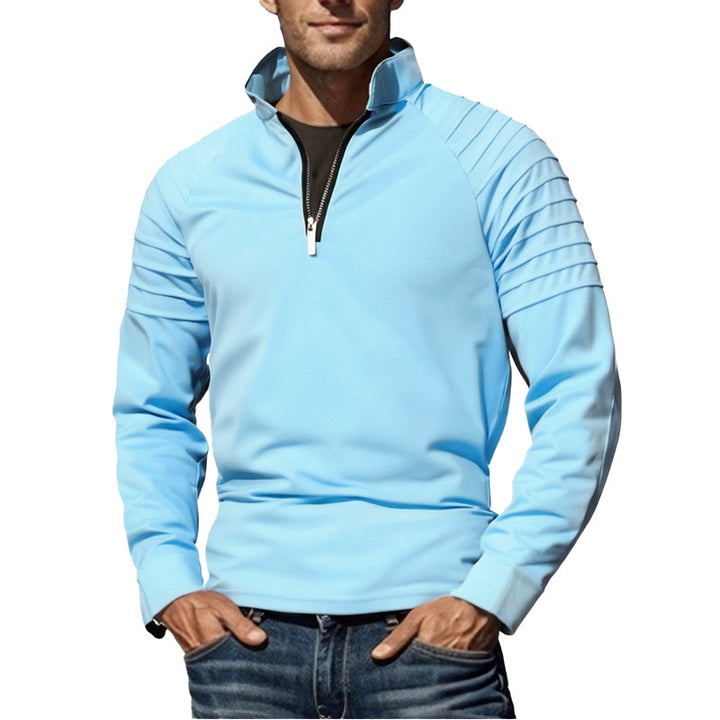 Functional sweater for men with half-zip and modern design Lune London