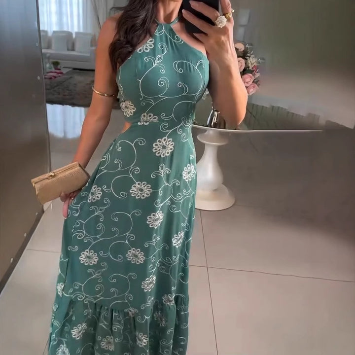 Women Maxi Dress Floral Print Elegant Lune London