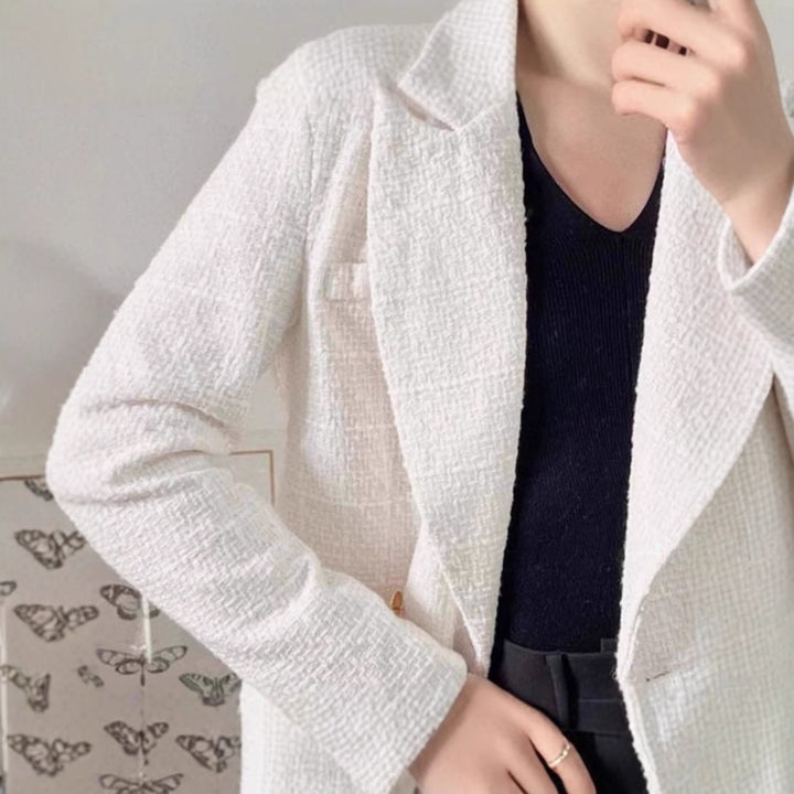 Tweed blazer jacket for women with double-breasted buttons and elegant cut Lune London