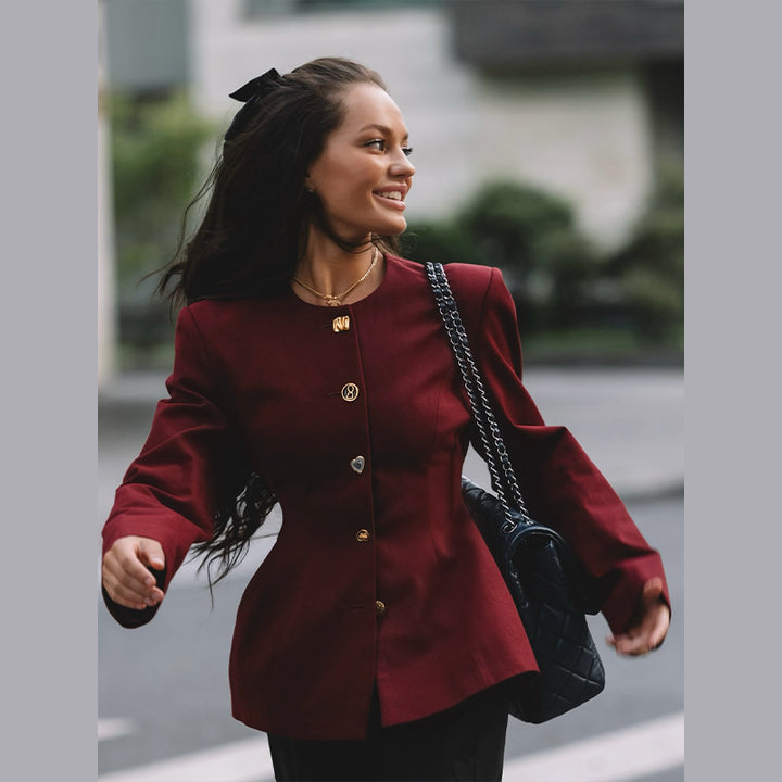 Fashionable Women's Blazer with a fitted cut and elegant button details Lune London