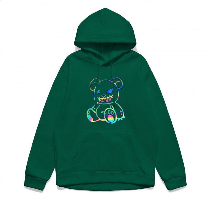 Ladies hoodie sweatshirt with cool bear motif and comfortable fit Chic & Stil