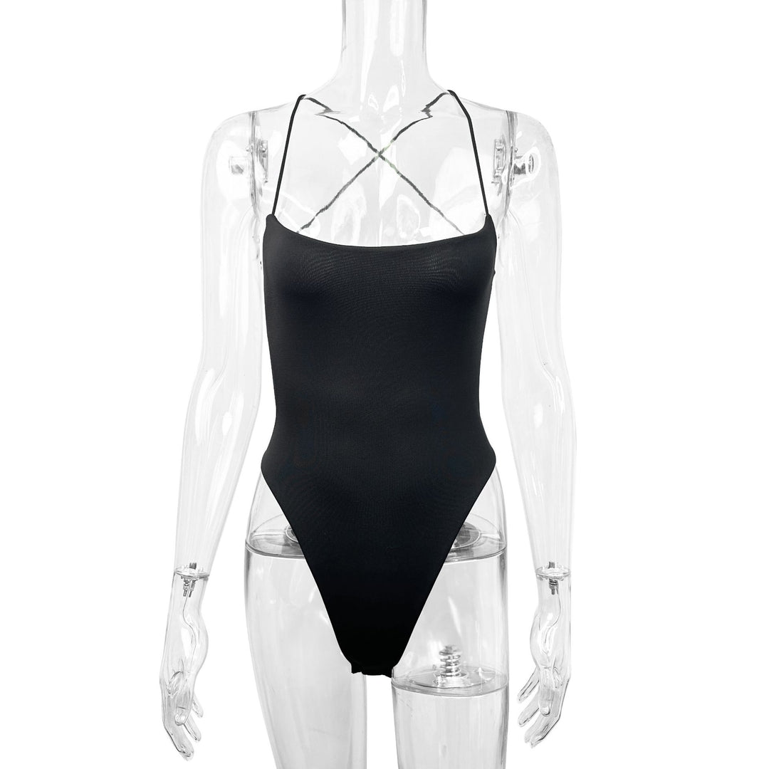 Women's High-Cut Swim Outfit with Slim Straps Lune London