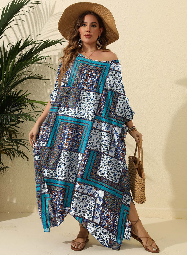 Women Bohemian Chic Printed Maxi Kaftan