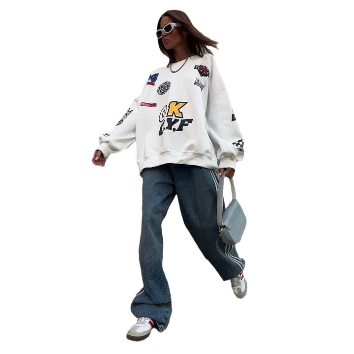 Oversized sweatshirt for women with eye-catching graphic design and relaxed fit Lune London