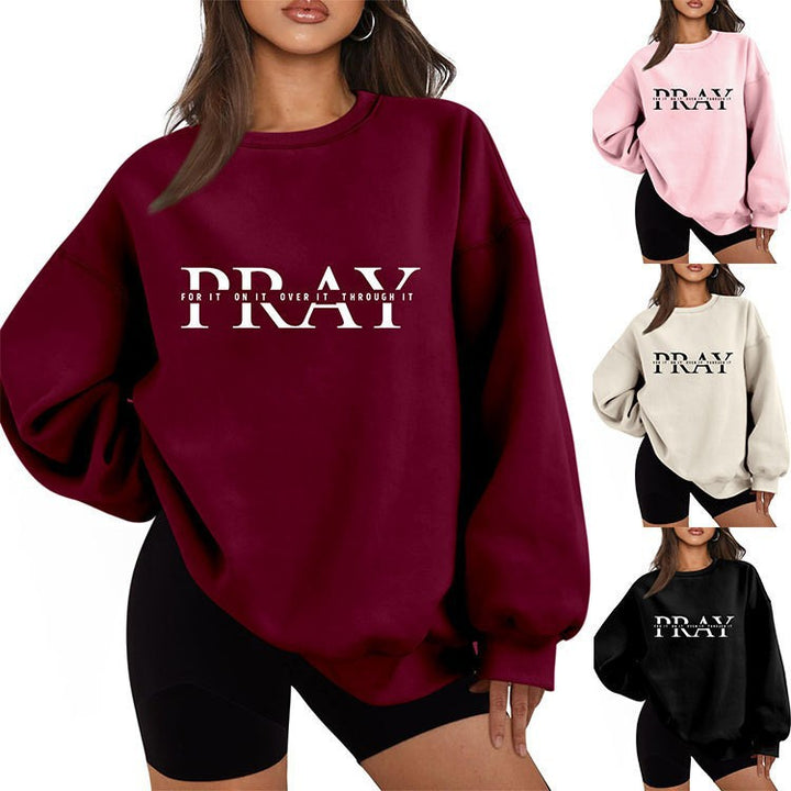 Sweatshirt femme à coupe oversize et impression inspirante Chic & Stil