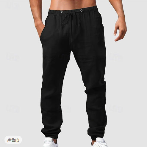 Cotton jogging pants for men with elastic waist and practical pockets Lune London