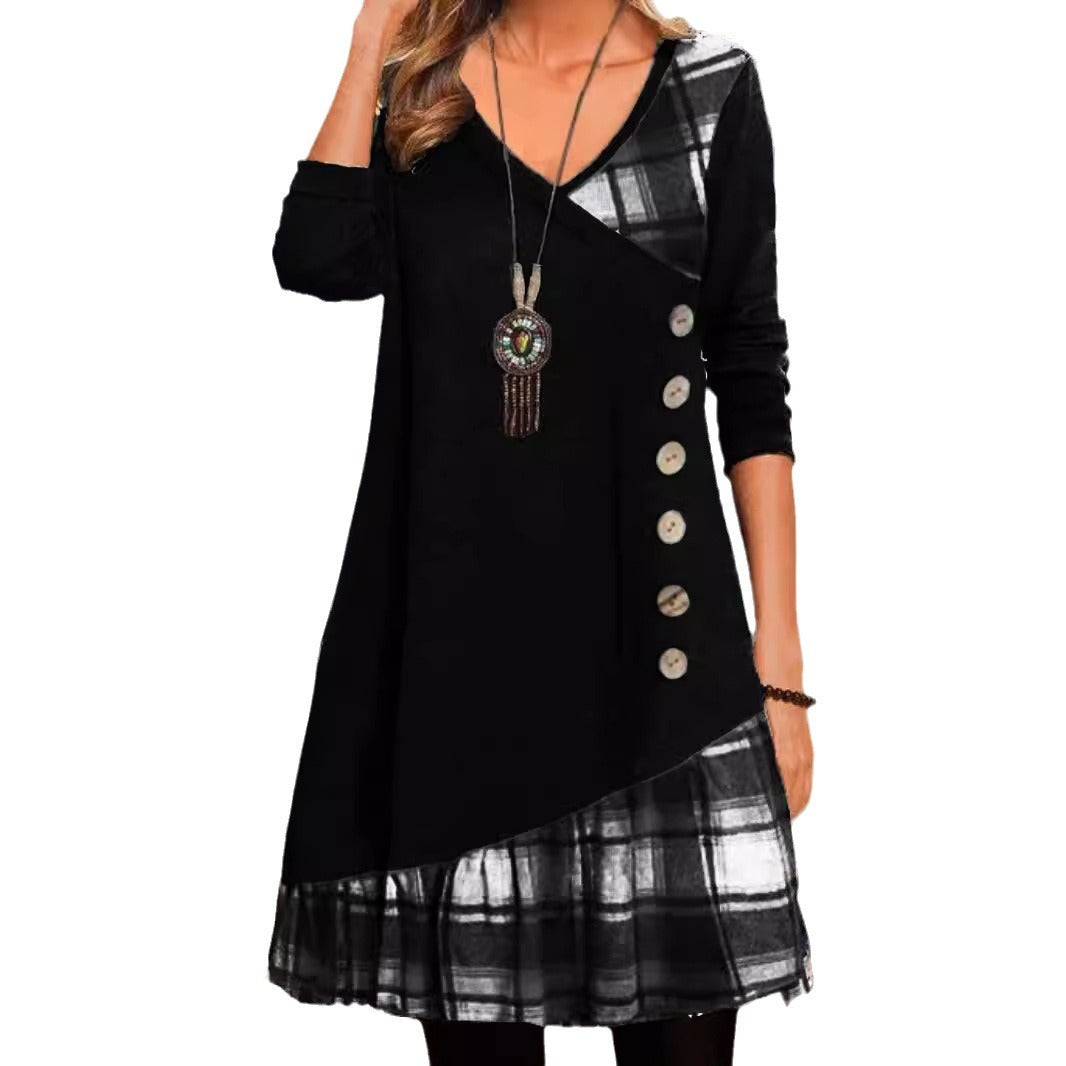 Lune London | Classic Look Checked Long Sleeve Dress