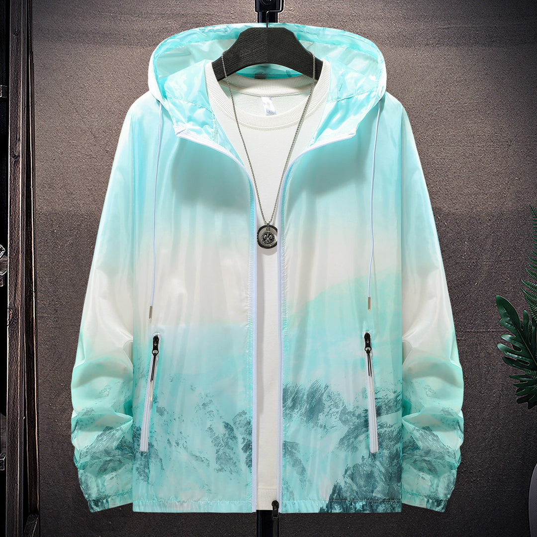 Lightweight jacket for men, windproof and waterproof, with adjustable hood and reflective details Lune London