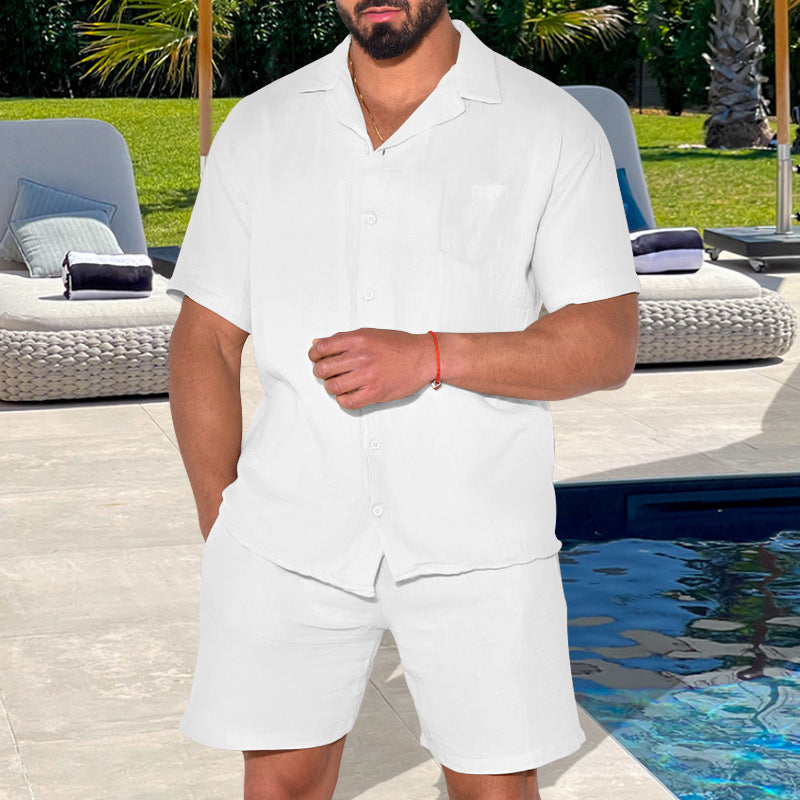 Men's short sleeve shirt and shorts set Lune London