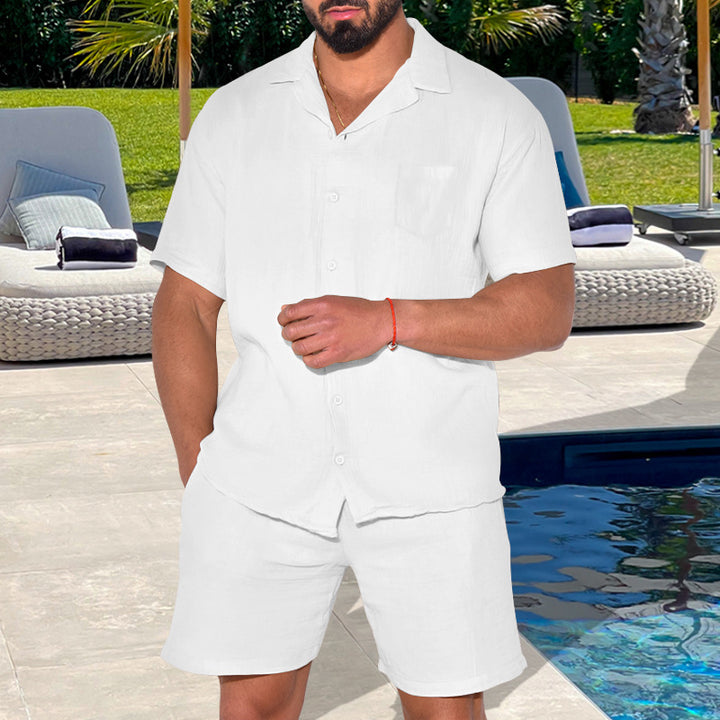 Men's short sleeve shirt and shorts set Lune London