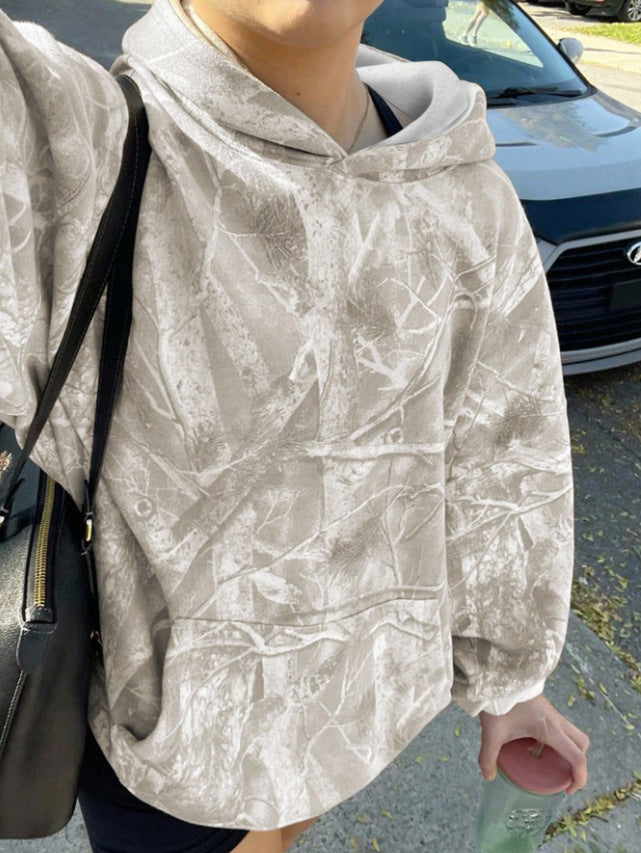 Sweat à capuche décontracté pour femmes avec motif camouflage Chic & Stil