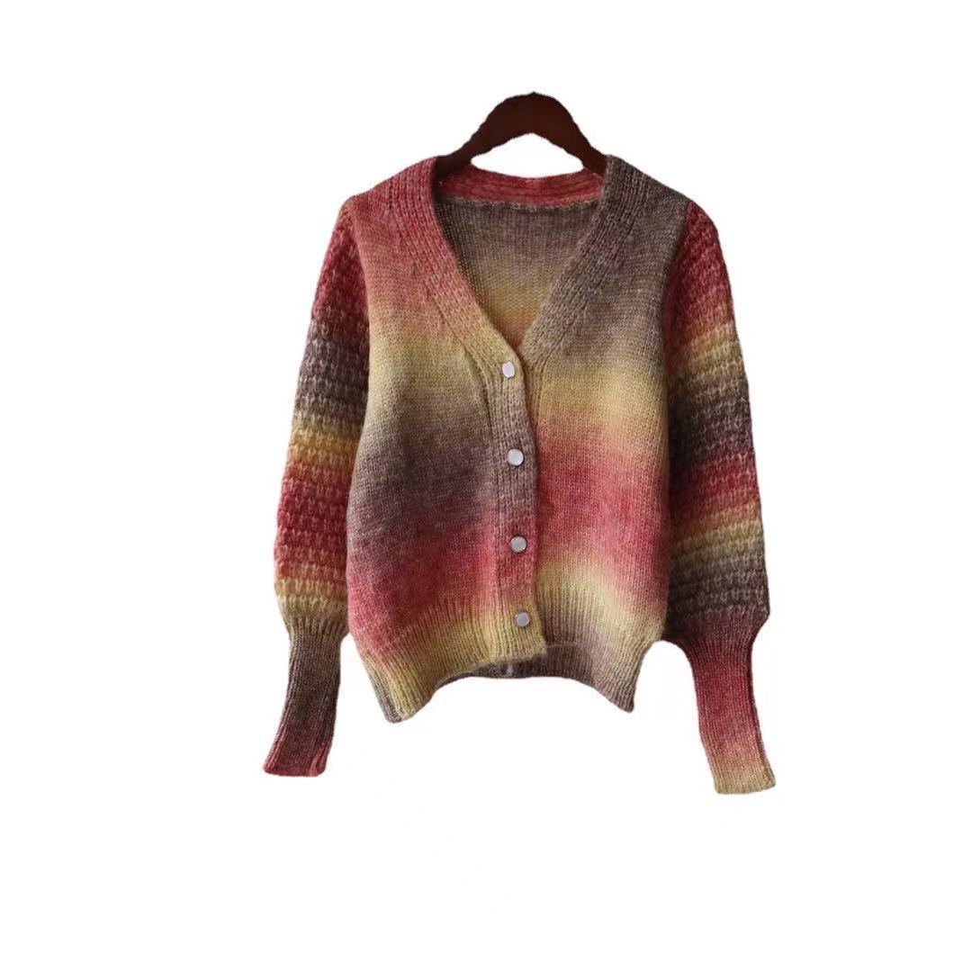 Gradient knit jacket for women with original ribbed design Lune London